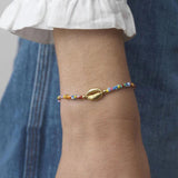 Boho Colored Rice Bead Bracelet Rainbow Bangle Christmas Gift