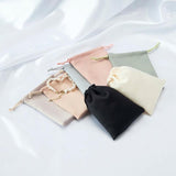 5pcs Silk Satin Jewelry Gift Storage Bags Drawstring Organizer Pouch