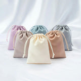 5pcs Silk Satin Jewelry Gift Storage Bags Drawstring Organizer Pouch