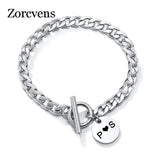 Silver Stainless Steel Chain Bracelet for Men
