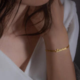 Name Bracelets Stainless Steel Cuban Chain Personalized Name Bracelet For Women