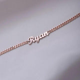 Name Bracelets Stainless Steel Cuban Chain Personalized Name Bracelet For Women