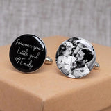 Personalized Photo Cufflinks Set Fathers Gift