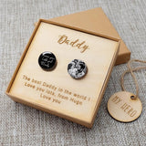 Personalized Photo Cufflinks Set Fathers Gift