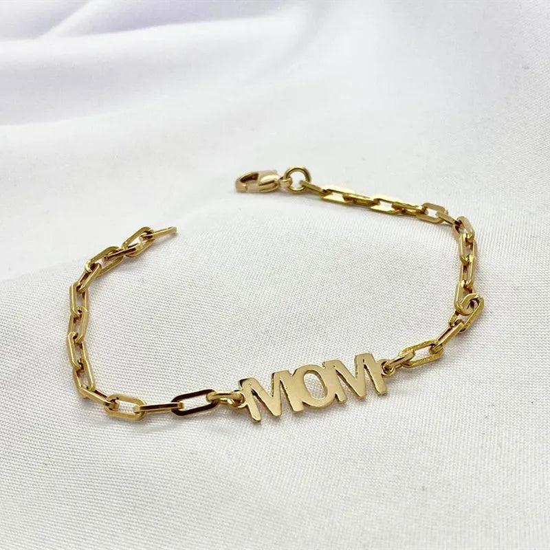 Personalized Name Bracelet Stainless Steel Paperclip Chain