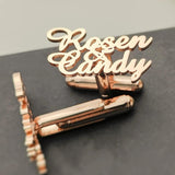 Personalized Name Alphabet Cufflinks Stainless Steel Wedding Cufflinks