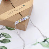Custom Birthstone Chain Bracelet for Women