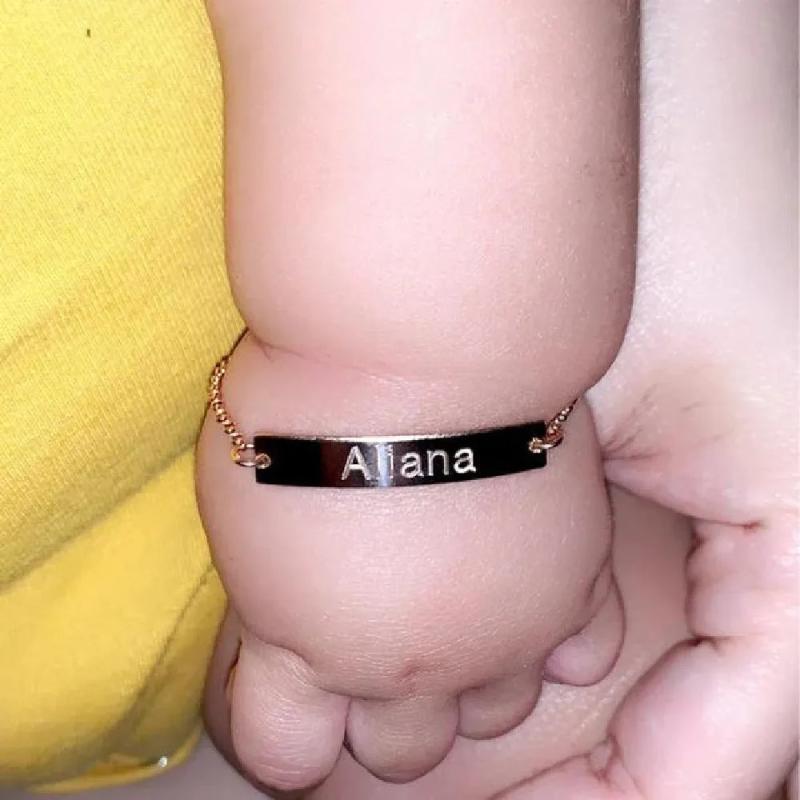 Personalized Name Bracelet for Kids - Stainless Steel Women's Jewelry