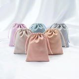 5pcs Silk Drawstring Jewelry Gift bags Satin Packaging Small Size Wedding Favors