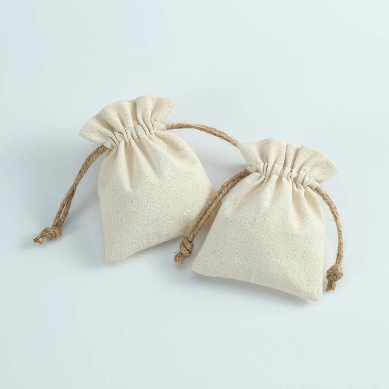 5pcs Burlap Drawstring Small Bags 7X9cm Wedding Favor Candy Organizer