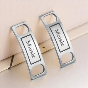 Custom Stainless Steel Shoe Buckle - Personalized Name & Year Shoe Tag