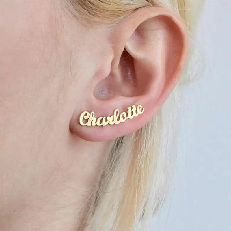 Personalized Name Stainless Steel Earrings for Women