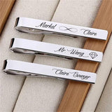 Personalized Stainless Steel Name Tie Clip for Men