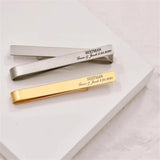 Personalized Stainless Steel Name Tie Clip for Men