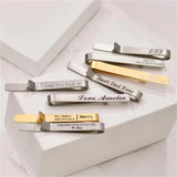 Personalized Stainless Steel Name Tie Clip for Men
