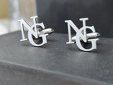 Custom Initial Cufflinks for Groom, Wedding Jewelry, Personalized Gift