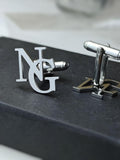 Custom Initial Cufflinks for Groom, Wedding Jewelry, Personalized Gift