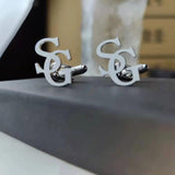 Custom Initial Cufflinks for Groom, Wedding Jewelry, Personalized Gift