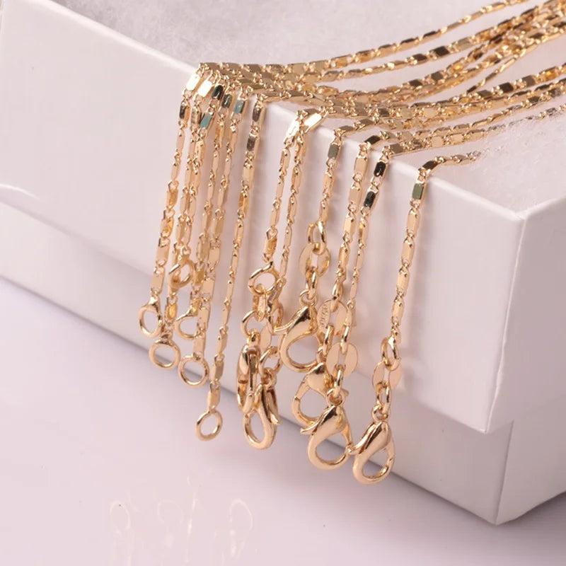 European Woman Man Party Wedding Gift Flat Chain Necklace