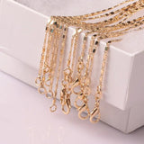 European Woman Man Party Wedding Gift Flat Chain Necklace