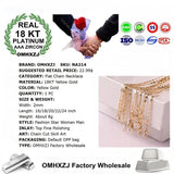 European Woman Man Party Wedding Gift Flat Chain Necklace