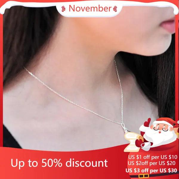 925 Silver Flower Choker Necklace for Women