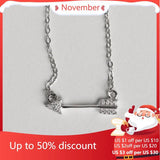 925 Sterling Silver Arrow Necklaces For Women Gift