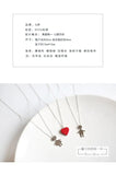 925 Silver Red Love Necklace Pendant for Women