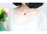 925 Silver Red Love Necklace Pendant for Women