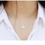 925 Silver Smiling face Necklace for Women