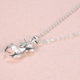 925 Silver Deer Necklace Pendant for Women - Hot Pure Silver Jewelry Gift