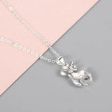 925 Silver Deer Necklace Pendant for Women - Hot Pure Silver Jewelry Gift