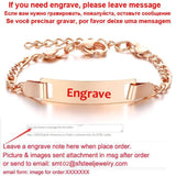 Personalized Name Bar Baby Bracelet, Stainless Steel, Newborn Gift