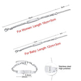 Personalized Name Bar Baby Bracelet, Stainless Steel, Newborn Gift