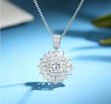 Zircon Pendant Necklace with Clavicle Chain