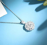 Zircon Pendant Necklace with Clavicle Chain