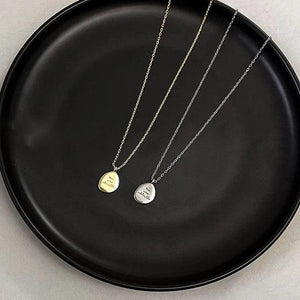 925 Sterling Silver Letter Geometry Choker Necklace For Women