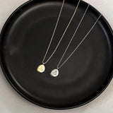 925 Sterling Silver Letter Geometry Choker Necklace For Women