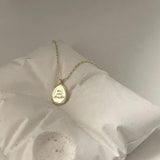 925 Sterling Silver Letter Geometry Choker Necklace For Women
