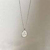 925 Sterling Silver Letter Geometry Choker Necklace For Women