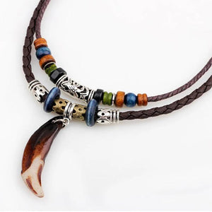 Vintage Bohemian Ethnic Beads Choker Necklace