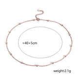 925 Silver Bead Ball Choker Necklace for Women