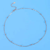 925 Silver Bead Ball Choker Necklace for Women