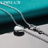 925 Silver Love Heart Pendant Necklace For Women Party Jewelry