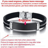Customizable Stainless Steel ID Bracelet for Men