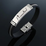 Customizable Stainless Steel ID Bracelet for Men