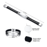 Customizable Stainless Steel ID Bracelet for Men