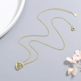 925 Silver Crystal Moon Cat Necklace - Women's Kitty Pendant
