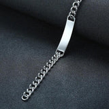 Personalized Stainless Steel Link Chain Bracelet for Women Men