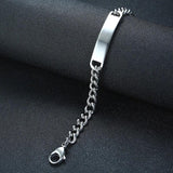 Personalized Stainless Steel Link Chain Bracelet for Women Men